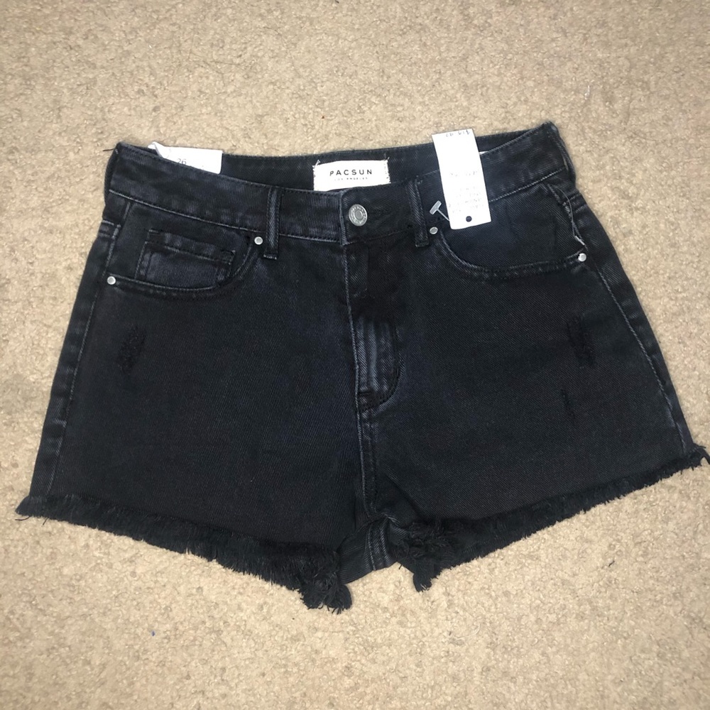 Black High Waisted Jean Shorts 🖤